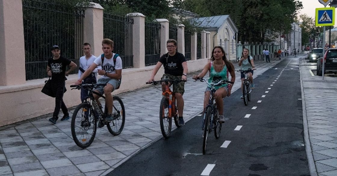 Передвижение на велосипеде по городу